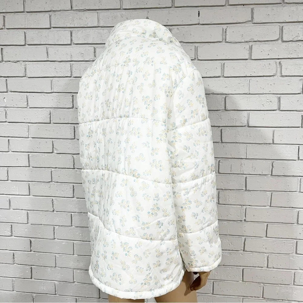 Neon Rose Women’s Vintage Ditsy Floral Puffer Jacket - Picture 6 of 10